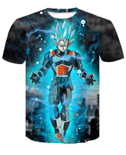 Load image into Gallery viewer, Saiyan God Blue Vegeta 3D T-shirt