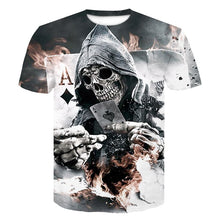 Load image into Gallery viewer, Skull Poker 3D T-shirt
