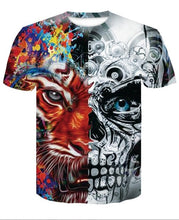Load image into Gallery viewer, Tiger and Skull 3D T-shirt