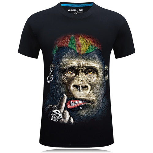 Rock star monkey 3D T-shirt