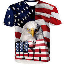 Load image into Gallery viewer, American flag Eagle 3D T-shirt