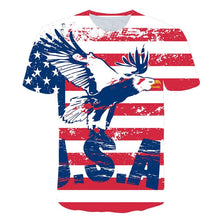 Load image into Gallery viewer, American flag Eagle 3D T-shirt