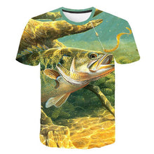 Load image into Gallery viewer, Fish pattern 3D T-shirt