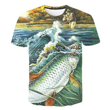 Load image into Gallery viewer, Fish pattern 3D T-shirt
