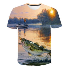 Load image into Gallery viewer, Fish pattern 3D T-shirt
