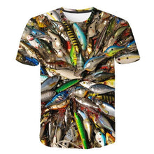Load image into Gallery viewer, Fish pattern 3D T-shirt