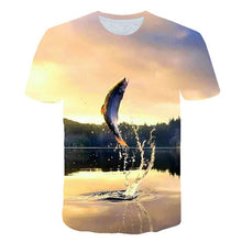 Load image into Gallery viewer, Fish pattern 3D T-shirt
