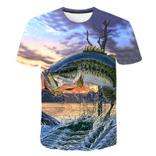 Load image into Gallery viewer, Fish pattern 3D T-shirt
