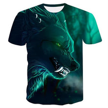 Load image into Gallery viewer, Blue Fire Snake 3D T-shirt