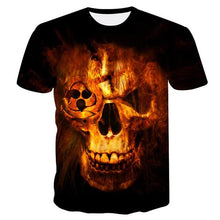 Load image into Gallery viewer, Blue Fire Snake 3D T-shirt