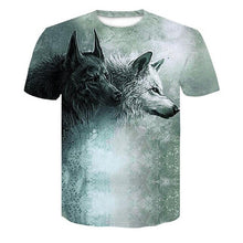 Load image into Gallery viewer, Blue Fire Snake 3D T-shirt