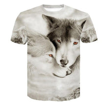 Load image into Gallery viewer, Blue Fire Snake 3D T-shirt